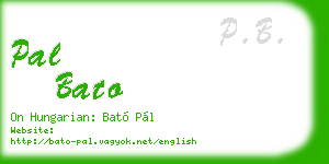 pal bato business card